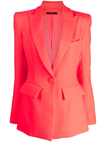 Alex Perry - peak-lapel padded-shoulder blazer - women - Polyester/Acetate/Acetate/Polyester - 8 - Pink