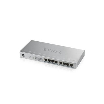 Zyxel 【ZYXEL合勤】帝網監視器 GS1008HP 8埠Gigabit PoE無網管型交換器 金屬殼 1000BASE-T