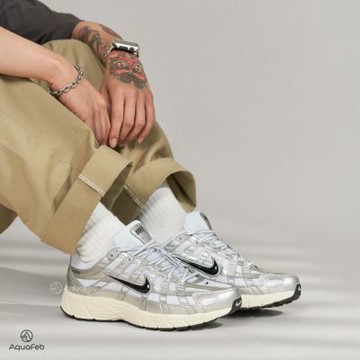 Nike P-6000 男 銀白 復古 網布 透氣 金屬感 休閒 運動 休閒鞋 CD6404-105