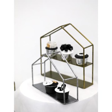 房子造型軟裝收納架 多層茶歇點心架 婚甜品臺復古蛋糕架 甜品架