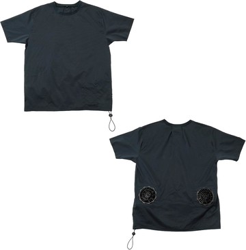 THANKO EDFT26HBK T Shirt & Fan USB供電雙風扇T恤 M~L 尺寸 黑色 暑熱對策