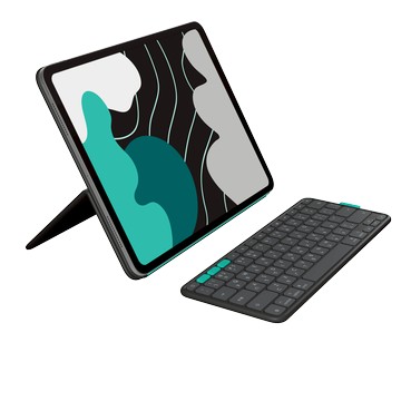 Logitech for Business   FLIP FOLIO 磁吸式iPad 鍵盤保護支架 - for 13吋 iPad Pro 與 Air 適用 - 企業版