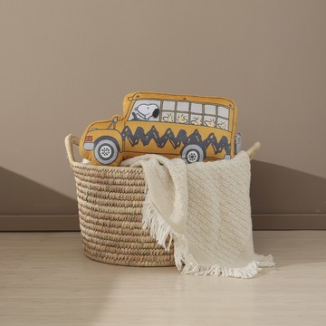 【PEANUTS™史努比聯名款】史努比造型抱枕 / 黃色校車 / HOYACASA