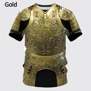 Soldier printed round neck mens T-shirt 戰士印花圓領男士T恤