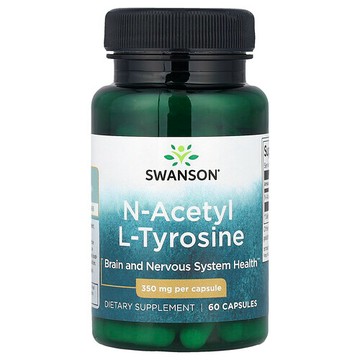 Swanson Vitamins, N-乙酰-L-酪氨酸，350 毫克，60 粒膠囊