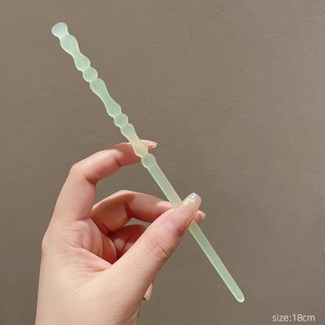 竹節綠色古風髮簪🔥步搖髮簪中式髮飾 上班盤髮髮簪搭配 步搖髮釵盤髮造型 國風中式髮髻頭飾搭配 步搖簪子盤髮造型