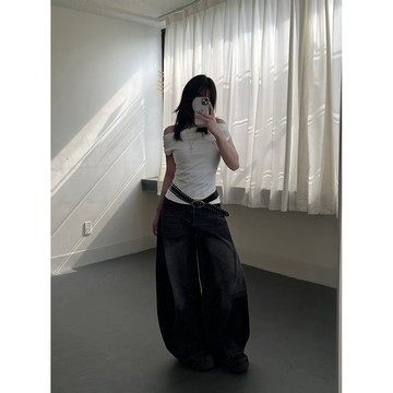 斜領短袖tee（現貨）