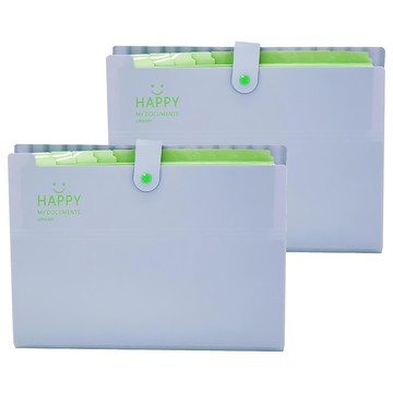 Staypic 12格風琴文件夾 紫色的  2個