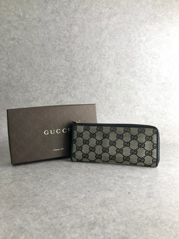 【日本直送名牌二手包】GUCCI 古馳 GG 錢包 棕色 圓形拉鍊 帆布 長夾 268917 vintage zh82g5