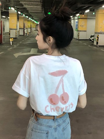 純棉T恤女夏季2022新款復古日系設計感寬松白色ins潮網紅短袖上衣