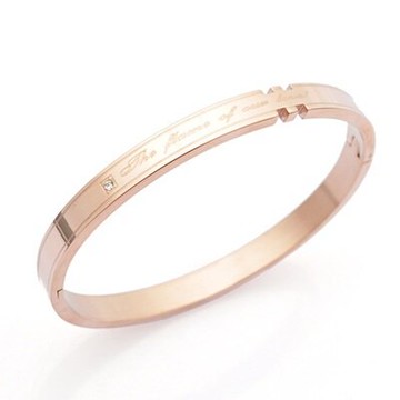 玫瑰金手環 純銀手鍊 -精緻刻字甜美風格生日母親節禮物 男女飾品(單件)73cj5【獨家進口】【米蘭精品】