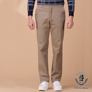 【BARONECE】舒適首選平面休閒褲_卡其(624171-05)