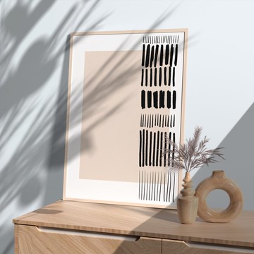 柔粉韻律 現代抽象掛畫 / 畫芯 海報 無框畫 裝飾畫