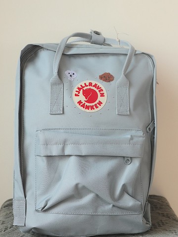 西施犬與玩具貴賓-淺灰色包