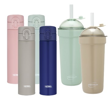 【THERMOS膳魔師】保溫瓶400ml+【THERMOcafe' 凱菲】珍珠杯900ml優惠組