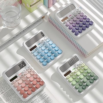 隔日到貨🏆太陽能計算機 太陽能計算機 桌上型計算機 小計算機 計算機可愛 計算器 計算機 大按鍵計算機 電子計算機