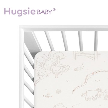 HugsieBABY德國氧化鋅抗菌嬰兒床單-百畝森林款67×93(Nuna Sena aire專用)