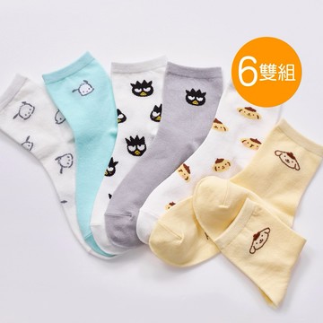 【ONEDER】三麗鷗 布丁狗中筒襪 帕恰狗長襪   22-26cm6雙組