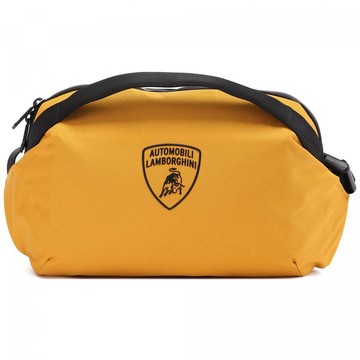 Automobili Lamborghini 頂級義大利超跑 限量2折 休閒腰包側背包 LBBO00401T 全新專櫃展示品 (黃色)