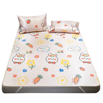 南極人冰絲涼席三件套1.8m床家用可折疊水洗學生宿舍單人空調軟席