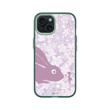 iPhone 15 Clear 憂墨綠 - 幾米 Jimmy Liao - 兔子系列-毛毛兔