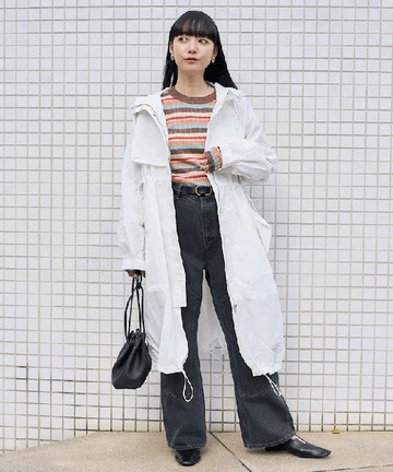 FREAK'S STORE 尼龍拉繩長款大衣