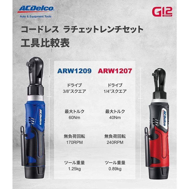 ACDelco G12 10.8V (12V MAX) 充電式 コードレス ラチェットレンチ