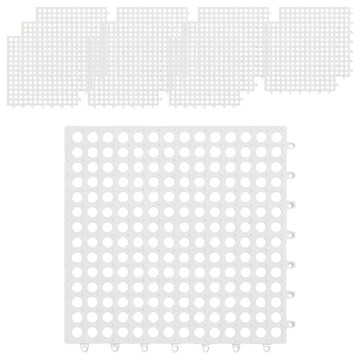 樂居家 升級版浴室防滑止滑地墊 無吸盤  29.5 x 29.5 x 1cm  白色  12個