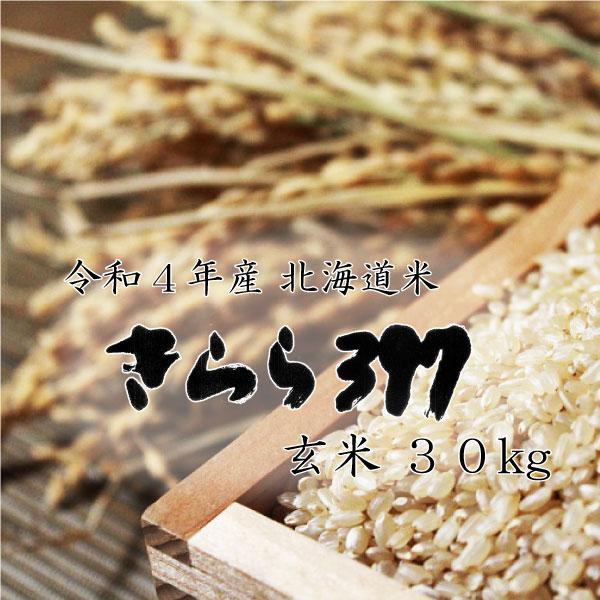 新米 米30kg お米 北海道米 きらら３９７ 玄米 30kg 令和５年産 精米無料 送料無料