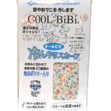 【波克貓哈日網】日本創意小品◇COOL降溫領巾◇《白底碎花圖案》