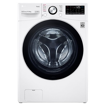 LG 蒸氣滾筒洗衣機 (蒸洗脫烘)｜洗衣15公斤+烘衣8公斤 (冰瓷白) - WD-S15TBD | LG TW