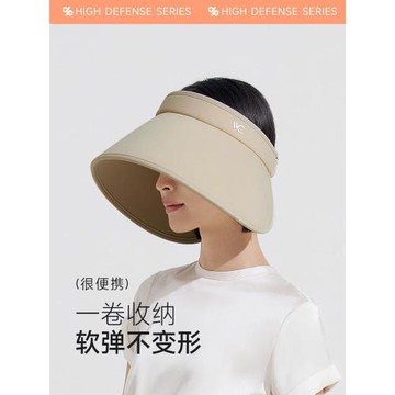 VVC全臉防曬帽超廣角防紫外線大帽檐遮臉騎車戶外287款空頂太陽帽