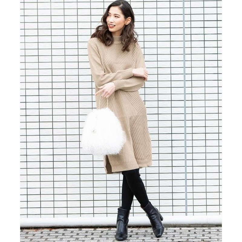Vicky ビッキー Set 柄編みニットワンピース レギンス 通販 Lineポイント最大0 5 Get Lineショッピング