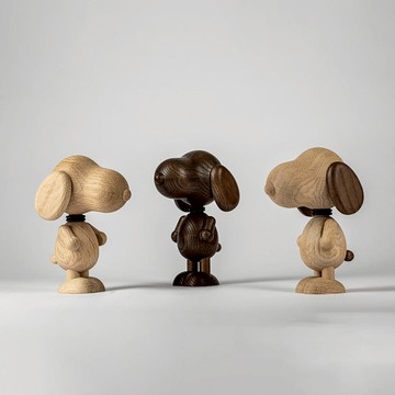 米格魯先生造型橡木擺飾(小) 橡木色
