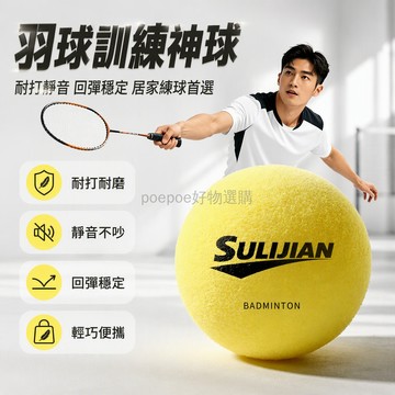 台灣出貨✨ 專業羽毛球爆練球 T-ball 擊牆回彈 高密度訓練球 單人抽牆練習 室內外羽球器材