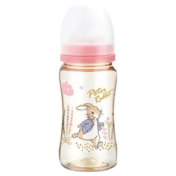 奇哥 比得兔 PPSU 寬口徑 奶瓶  1個  粉色  240ml