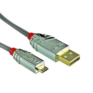 LINDY CROMO 鉻系列 USB2.0 Type-A/公 to Micro-B/公 傳輸線 5m (36654)