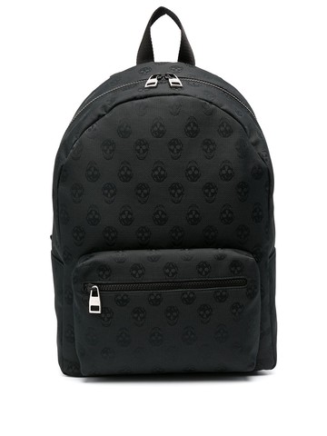 Alexander McQueen - zip-around skull backpack - men - Cotton/Leather - One Size - Black