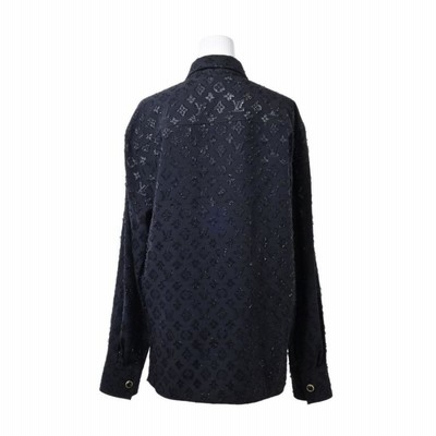 LOUIS VUITTON シルク モノグラム シャツ 36 ブラック ルイヴィトン KL4B2SHP63 LOUIS VUITTON シルク モノグラム シャツ 36 ブラック ルイ