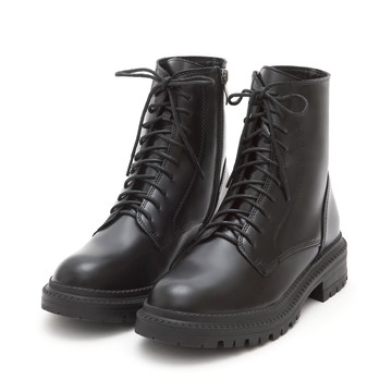 D+AF 型人風格．厚底綁帶馬汀短靴