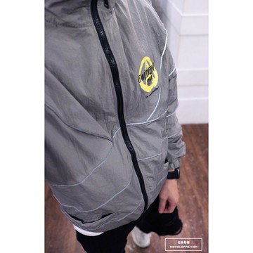 E7th.OMI反光條立領防風外套(E7CA203202109)-灰