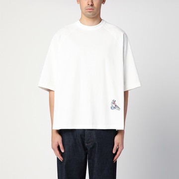 Oversized white cotton T-shirt
