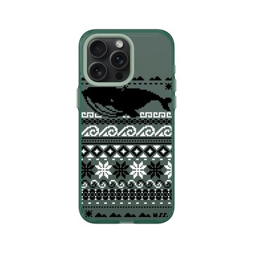 iPhone 15 Pro Max Clear 憂墨綠 - 花生騷 WasangShow - 五原素海洋經典圖騰