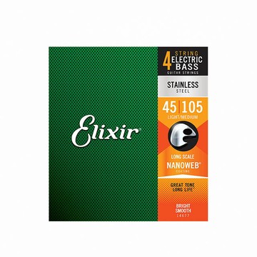 ELIXIR 14677 Nanoweb 薄包覆 貝斯四弦套弦 45-105