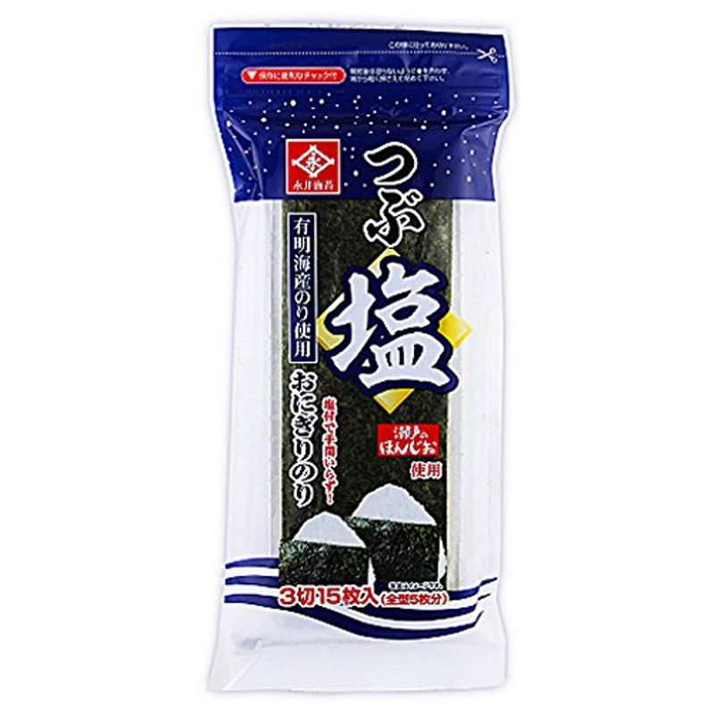 つぶ塩おにぎりのり3切 15枚10袋