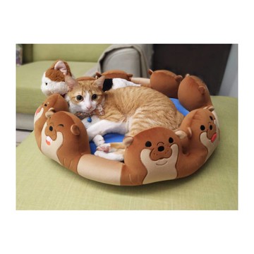 [Lucky Me 寵物設計] 寵物床墊-泡湯的水獺 大貓咪 小型犬睡墊