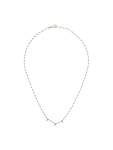 Gigi Clozeau - 18kt gold diamond-detail beaded necklace - women - Diamond/18kt Gold - One Size