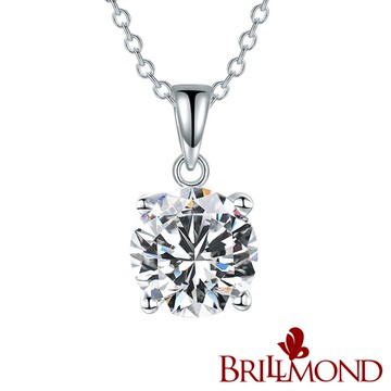 【BRILLMOND】15分 天然鑽石 PT950鉑金 經典四爪墜