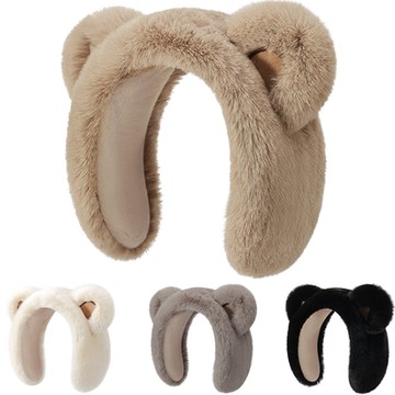 萌萌毛絨質感 秋冬小熊耳罩!! GOLOV.EJOY 保暖耳罩 髮帶 頭帶 髮箍 防寒防風 登山 運動 自行車 慢跑 逛街 戶外 化妝 舒適有彈性 造型可愛立耳耳罩