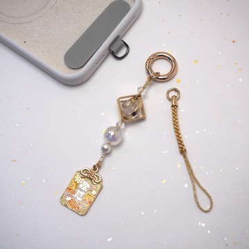 祈願 除厄御守 閃靈鑽 電話掛飾 / 包掛 / 車掛 白水晶 附連接墊